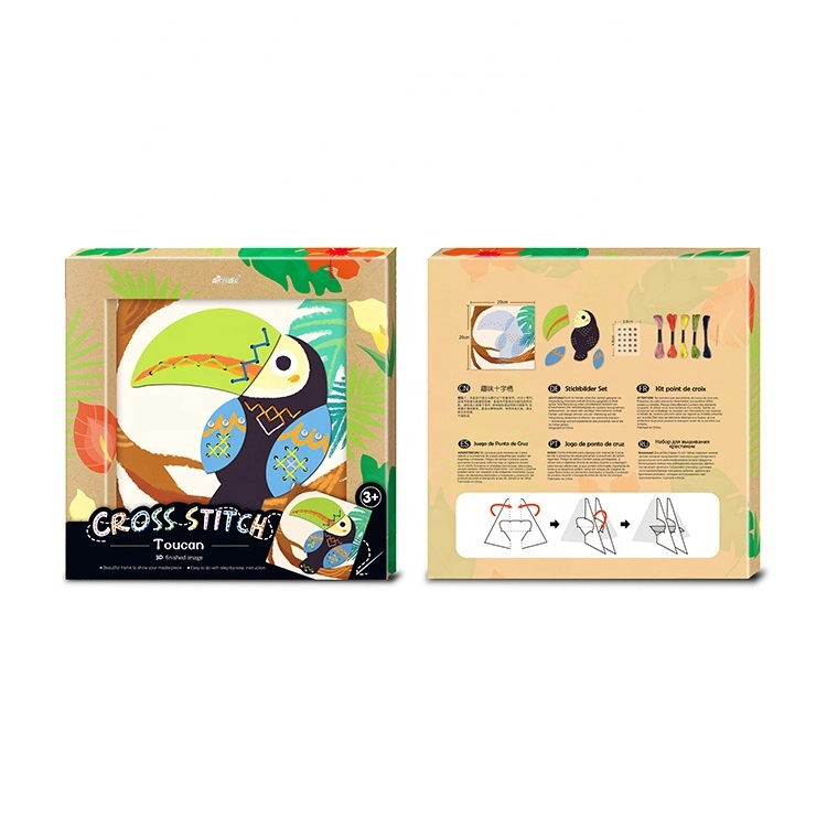 Wholesale/Supplier School Stationery DIY Toy Cross Stitch Set Toucan Cross Stitch Kit