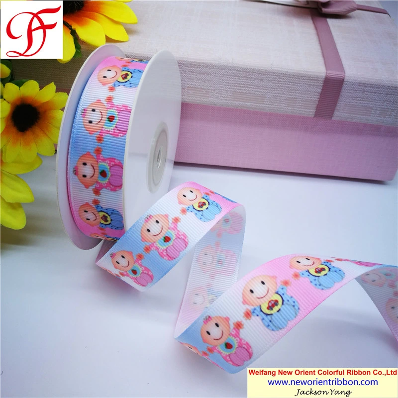 China Factoty Satin/Grosgrain Ribbon with Hot Transfer Printing for Gifts/Wedding/Wrapping/Party Decoration/Christmas/Packing/Garment/Bow