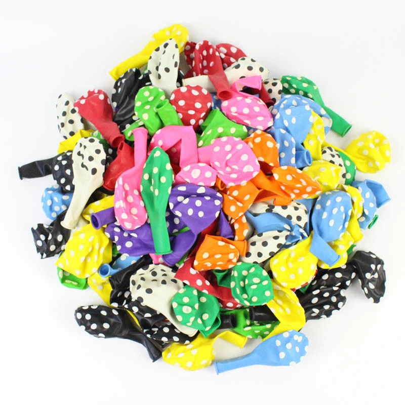 12 Inch 10 Assorted DOT Latex Balloons for Party Decorations, Birthday Parties Supplies