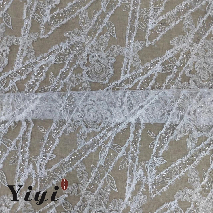 Gernallydresses and Wedding Dresses Beaded Fancy Mesh Embroidered Cotton Embroidery Fabric