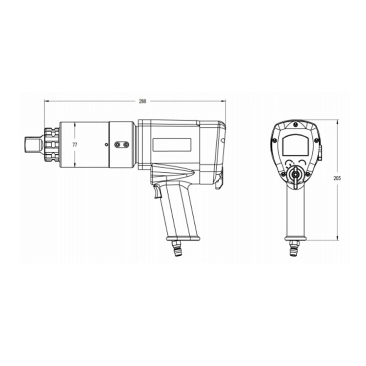 2000 Nm Air Source Drive Triplex Device Kit Pneumatic Nutrunner Torque Wrench