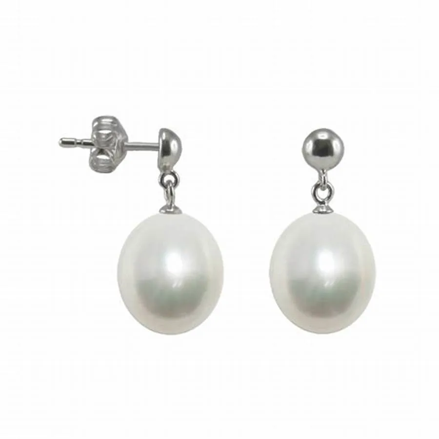 925 серебристые пресноводных Pearl серьги Ювелирные изделия