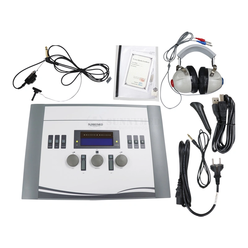 Sy-G055-1 New Type Cheapest Medical Potable Air and Bone Condition Audiometer for Adult Hearing Equipment