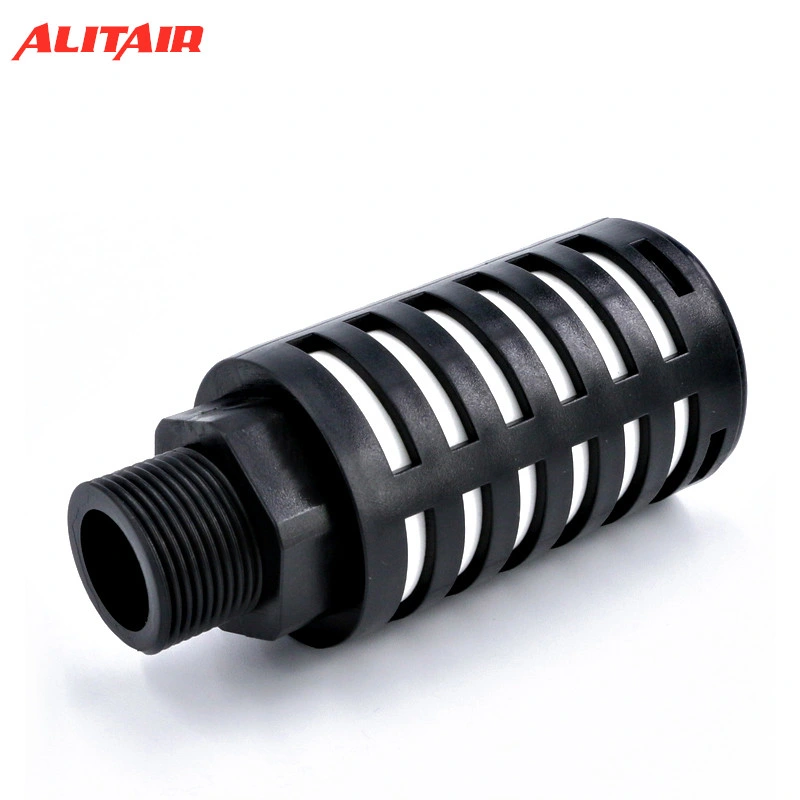 Pneumatic Male Thread Black Red Blue Absorb Noise Filter Air Silencer Plastic Exhaust Muffler