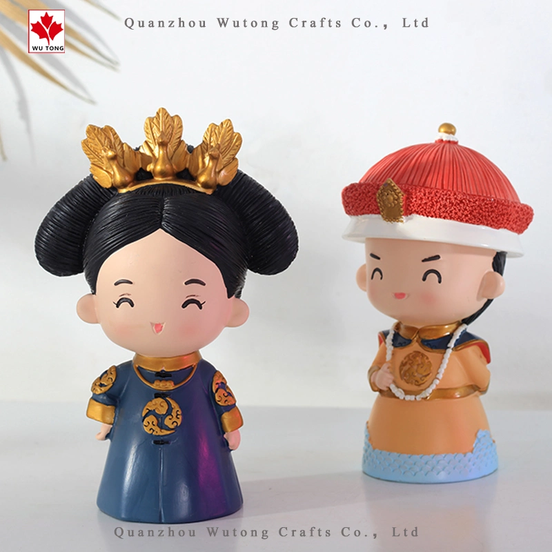 Grossista resina chinês Royal Court personagem Figurine Home decoração presentes