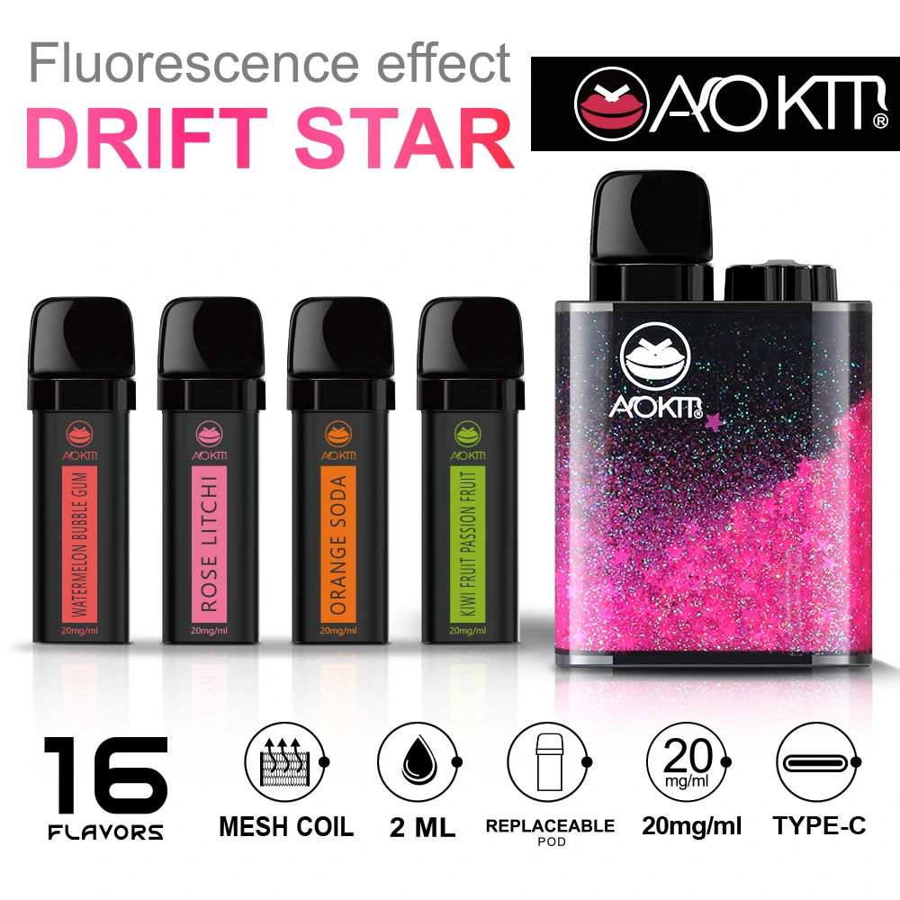 Aokit Drift Star Device Pod Made in China Original 0%/2% /5% Nic Oilable Electronic Cigarette Factory Wholesale/Supplier Vape Pen