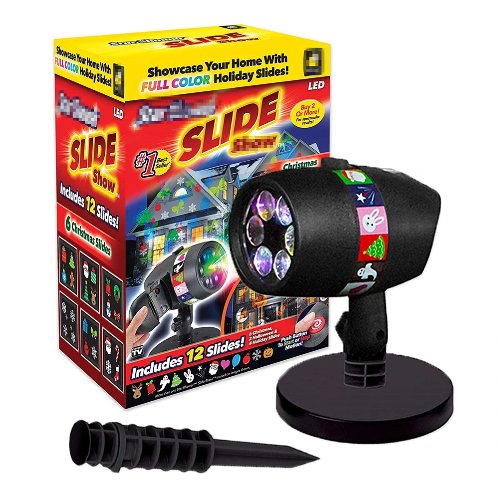 LED Stage Laser Light Projector 12 Musterkarten Weihnachten