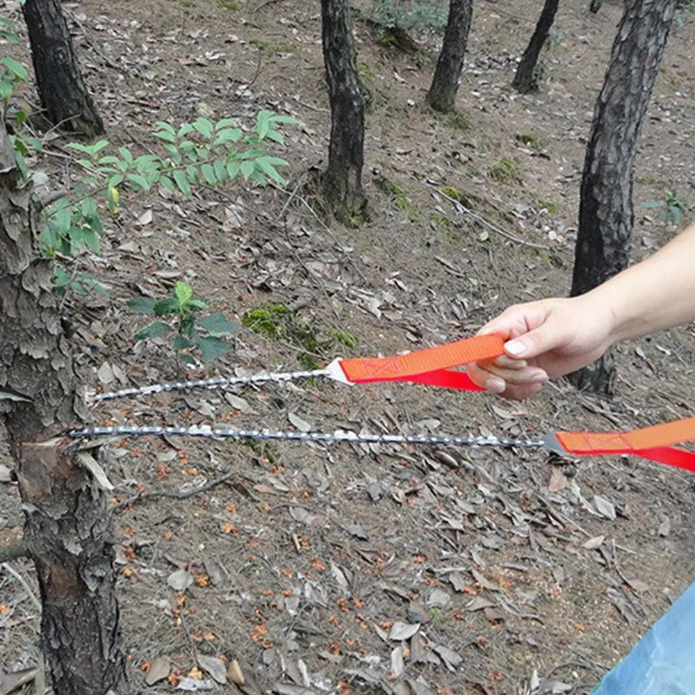 La supervivencia de la cadena de mano portátil Jardín Sierra Tour Tools Herramientas de jardín de 24 pulgadas de alambre con cremallera Bolsillo Sierra Sierra de las cadenas de la herramienta de corte de madera Bl19616