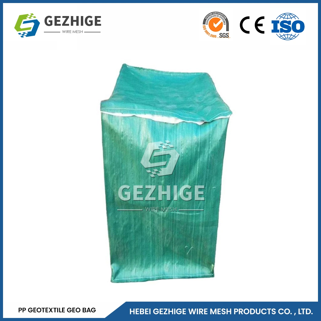 Gezhige 2.0-4,0mm espessura do fio PVC revestido / galvanizado Hexagonal Gabion malha de arame Malha de arame de fábrica GABions entrançados China erosão de solo de PP não tóxica Saco de controlo