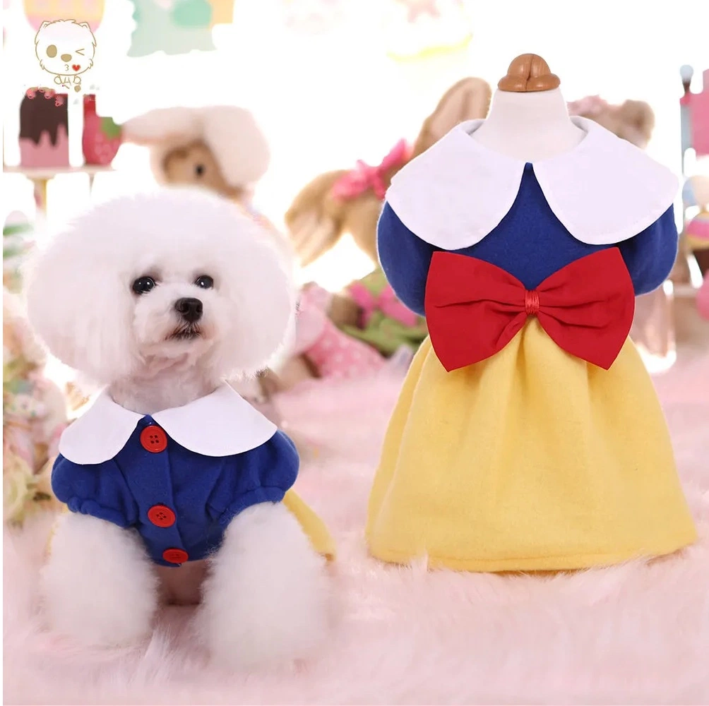 Cute Pet Small Dog Clothes Princess Dress, Pet Dog Tweed Sweater