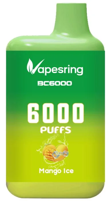 Original Vapesring Bc6000 Puffs Dispsoable Vape Pen vape with 2% Nicotine