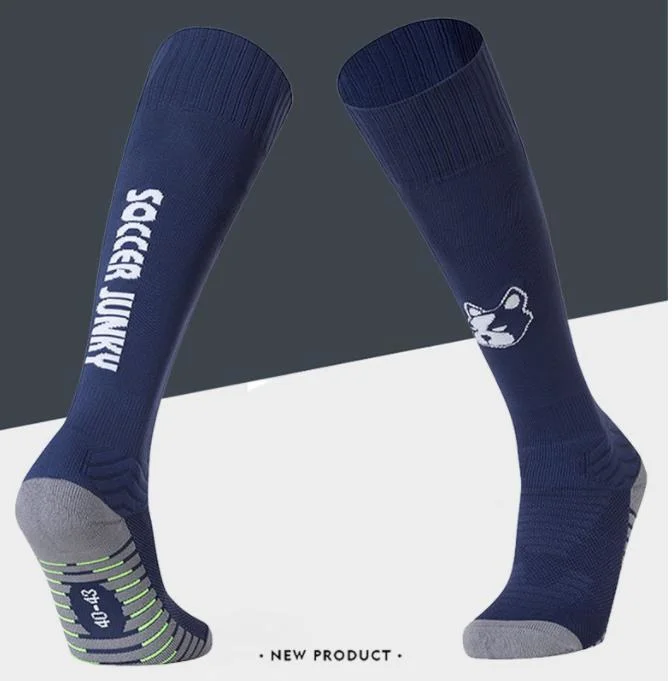 Comercio al por mayor precios bajos de fábrica Knee-High repoblación calcetines personalizados de Cachorro de Spandex Deportes Baloncesto Fútbol Fútbol calcetines