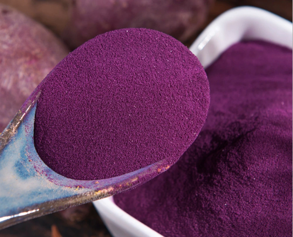 Aliment naturel couleur pourpre poudre pour les pâtes alimentaires de l'Igname