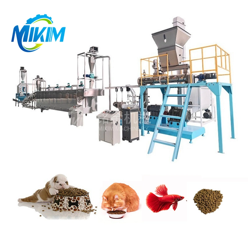 Pet Cat Chicken Pig Animal Food Making Machine Feed Mixing Pellet Extruder Packing Floating Sinking Barramundi Fish Feed Processing Production Line