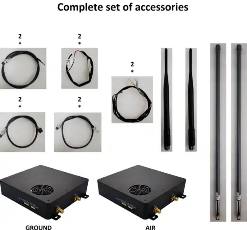 Wireless Drone Communication Ground-End or Sky-End Digital and Data Transmitter and Receiver with Strong Anti-Interference Ability