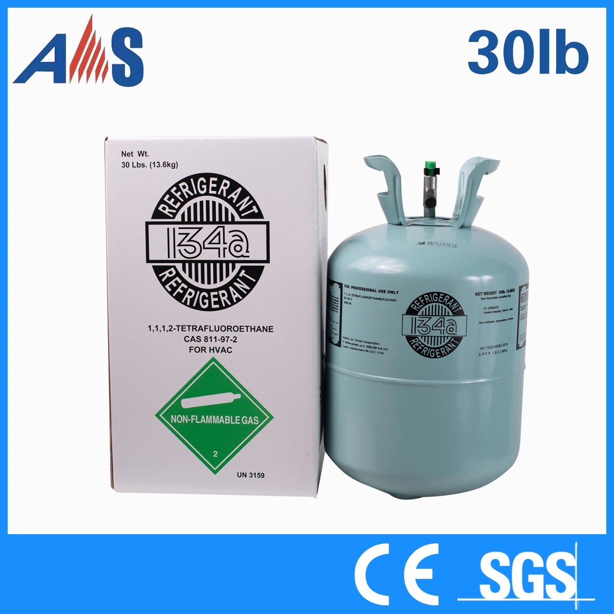 13.6kg/30lbs with Refrigerant Gas R134A 99.93% Purity at Direct Factory Price