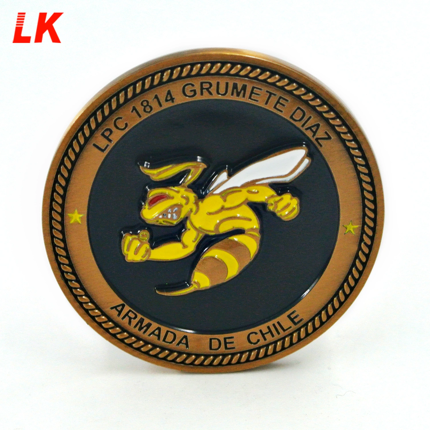 Cheap Customized fashion Metal Antique Gold Challenge Coin with Your Logo