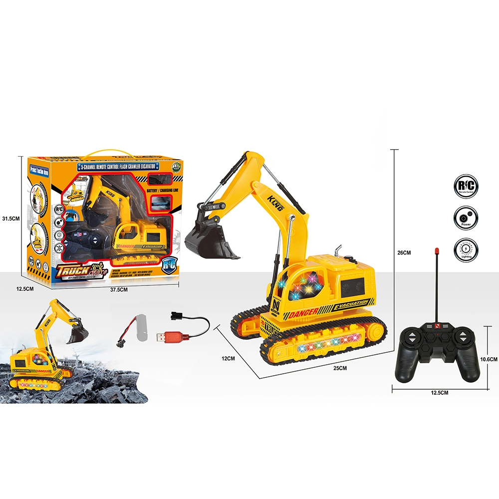 360&deg; Degree Rotate 5 Channel Remote Control Excavator Toy