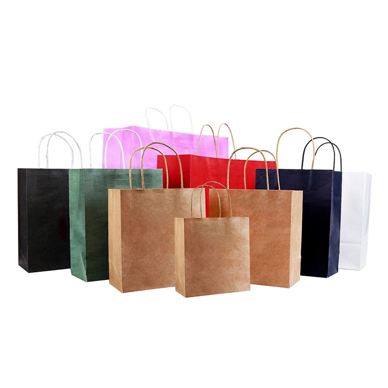 Custom Made Reusable Carrier Handle Shopping Paper Gift Bag