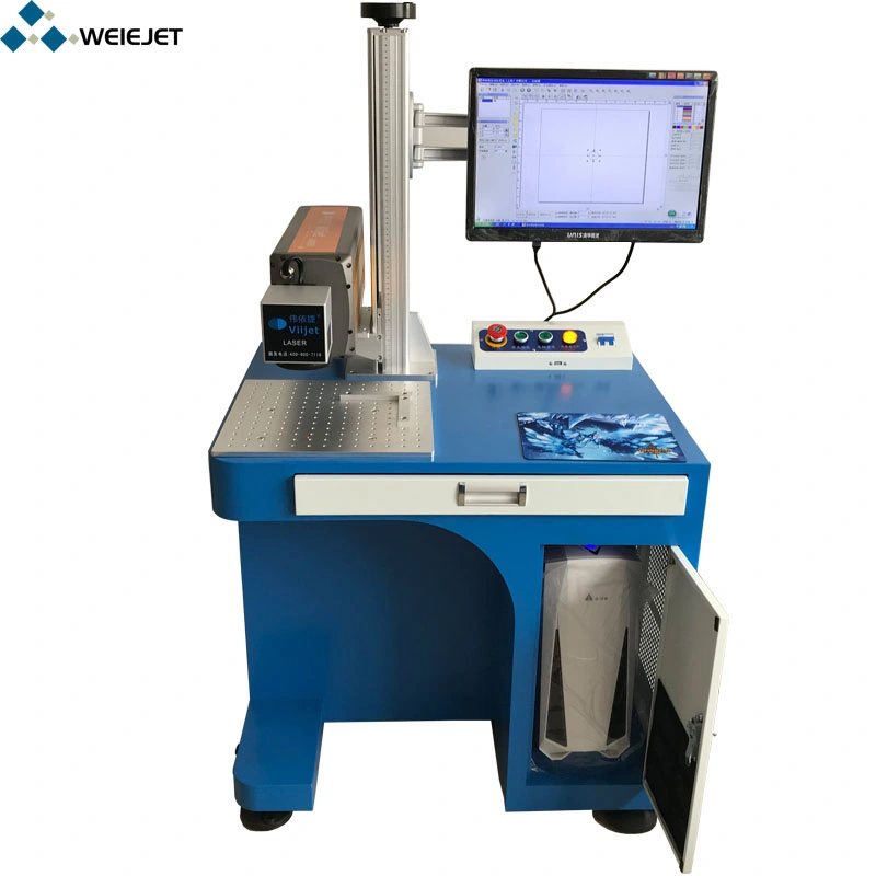 طابعة ليزر سطح المكتب CO2 Marking Machine/Laser Engraing/Printing Printer for Food/Tobacco and ترميز حزمة الكحول