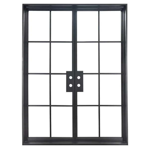 Narrow Slim Frame Barn Sliding Folding Wrought Iron Steel Doors