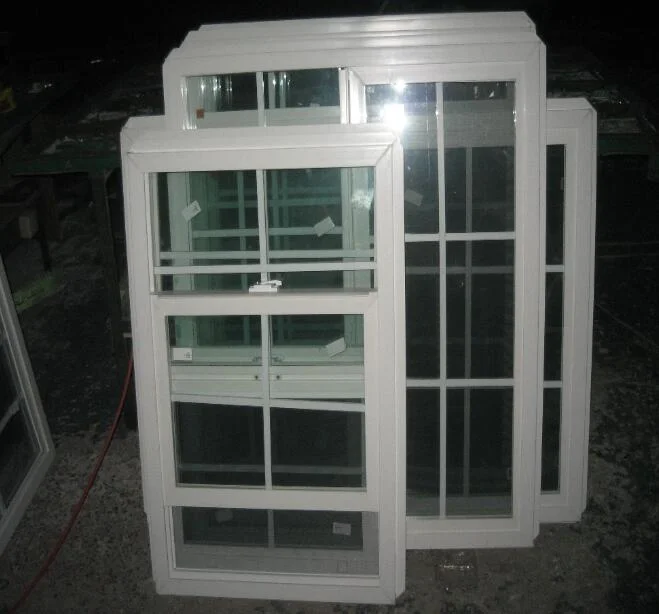 High quality/High cost performance Hurricane Impact American Style PVC/Vinyl Single Hung Window with Ex-Factory Price