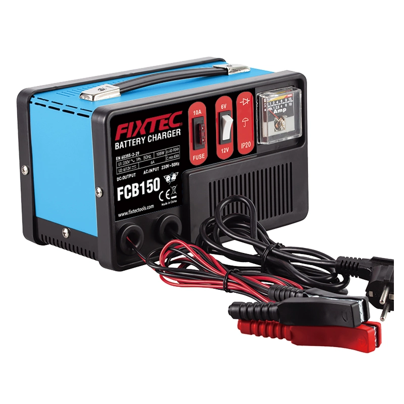 Chargeur de batterie portable Fixtec 220-240V 50Hz chargeur de batterie au plomb Chargeur de batterie pour voiture 12 V/24 V.