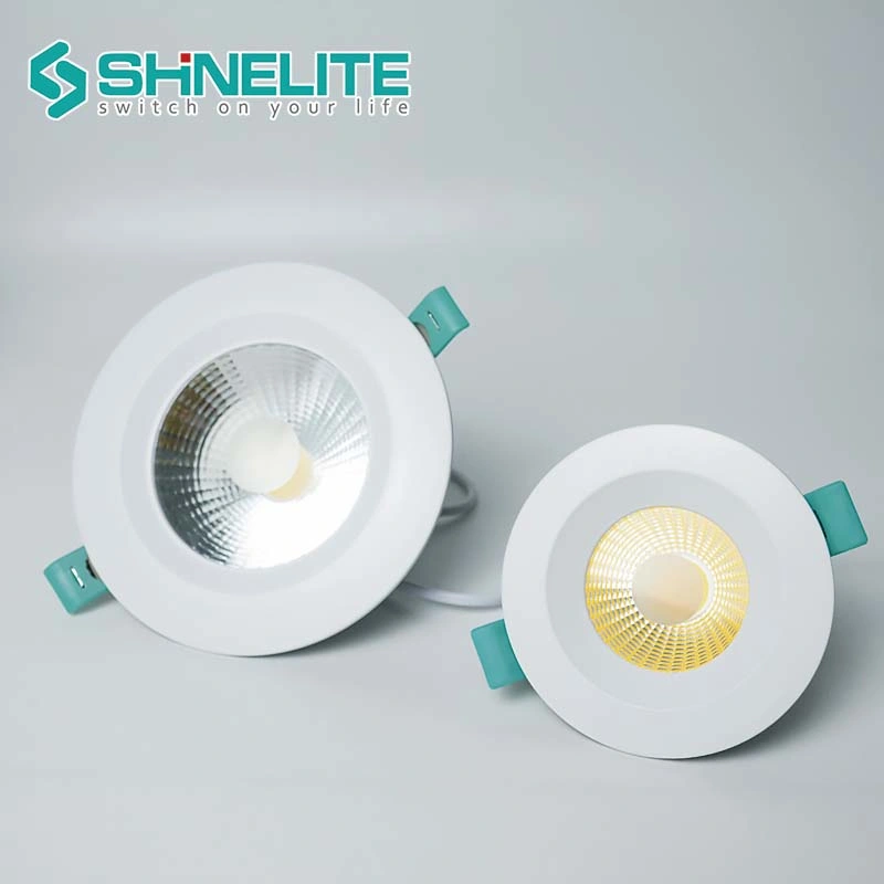 Plafonnier encastré COB encastré 7W 12W 15W LED rond Couleur blanche