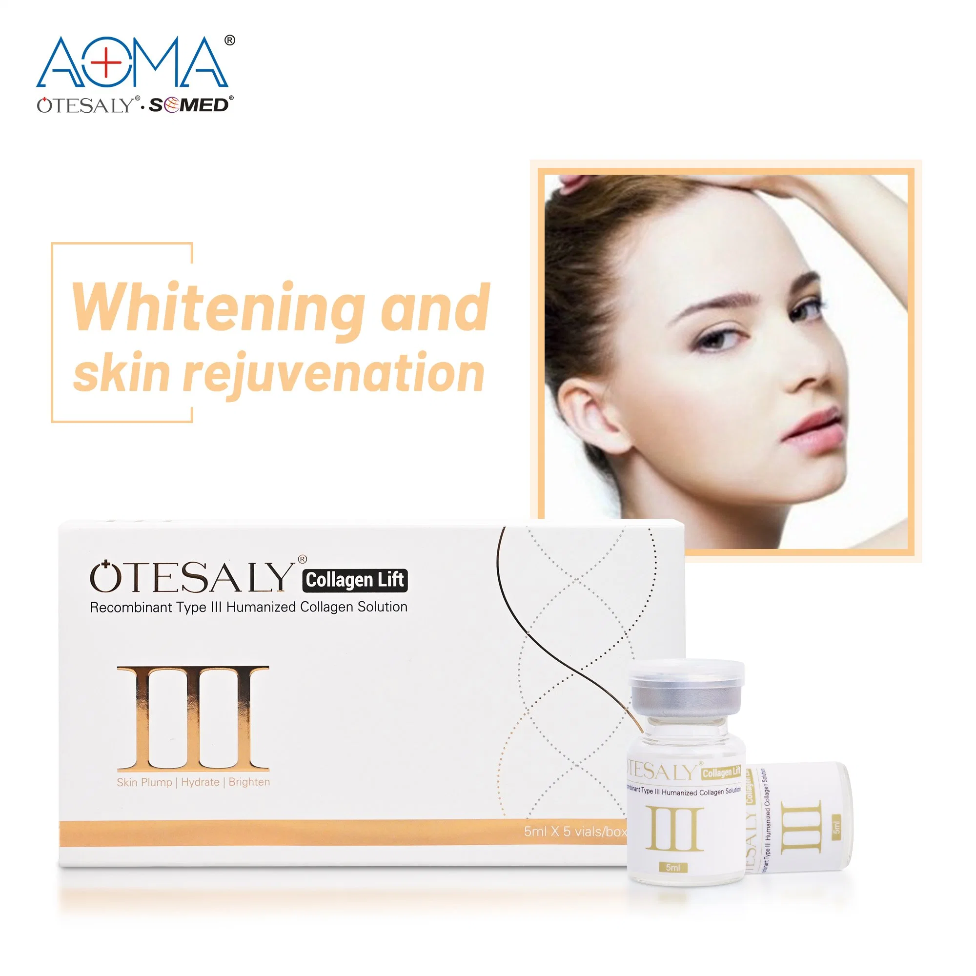 Otesaly Skin Filler السائل المحقن كولاجن المتقدم عامل تحفيز لمدة حقن إزالة الوجه ومضاد للشيخوخة والورانكل