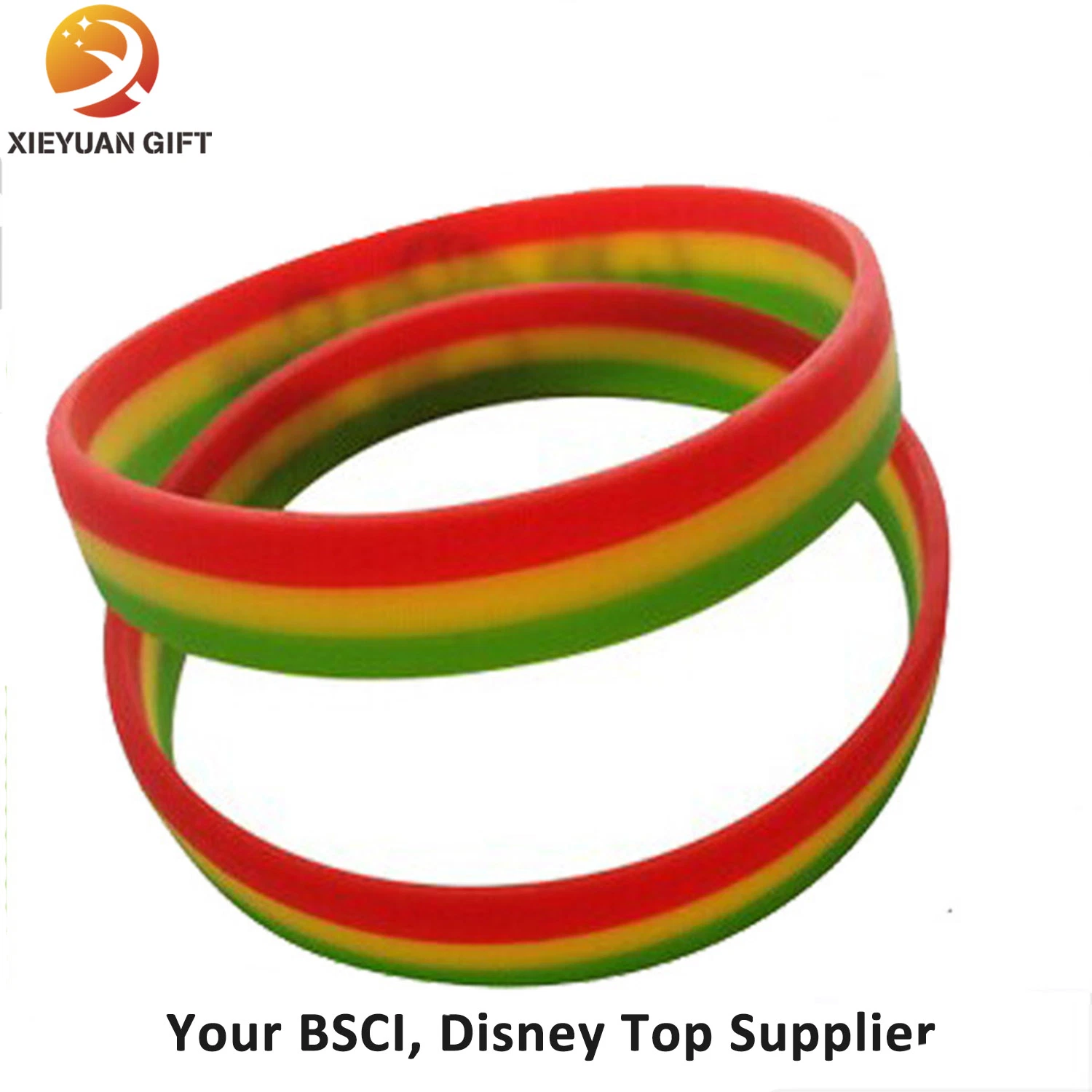 Custom Layer Different Color Silicone Bracelet