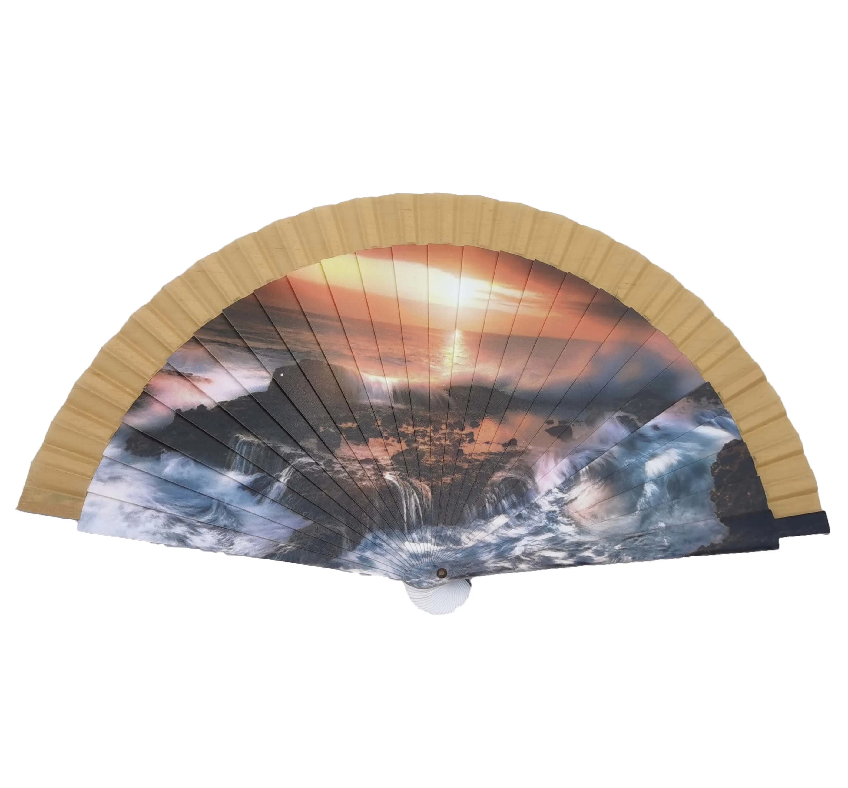 Personalisierte Holz / Kunststoff Falten Hand Fan Hochzeitsgeschenk für Gäste