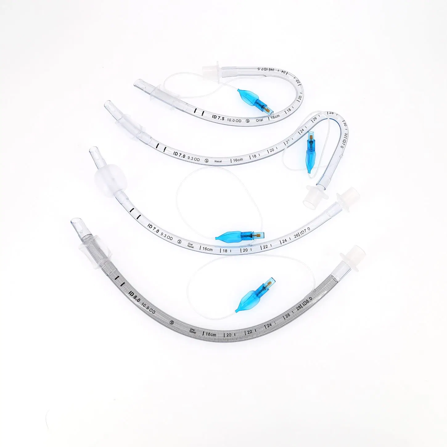 Medmount Medical Disposable Cuffed/Uncuffed Left-Sided/Right-Sided Endotracheal Tube with Pre-Loaded Stylet