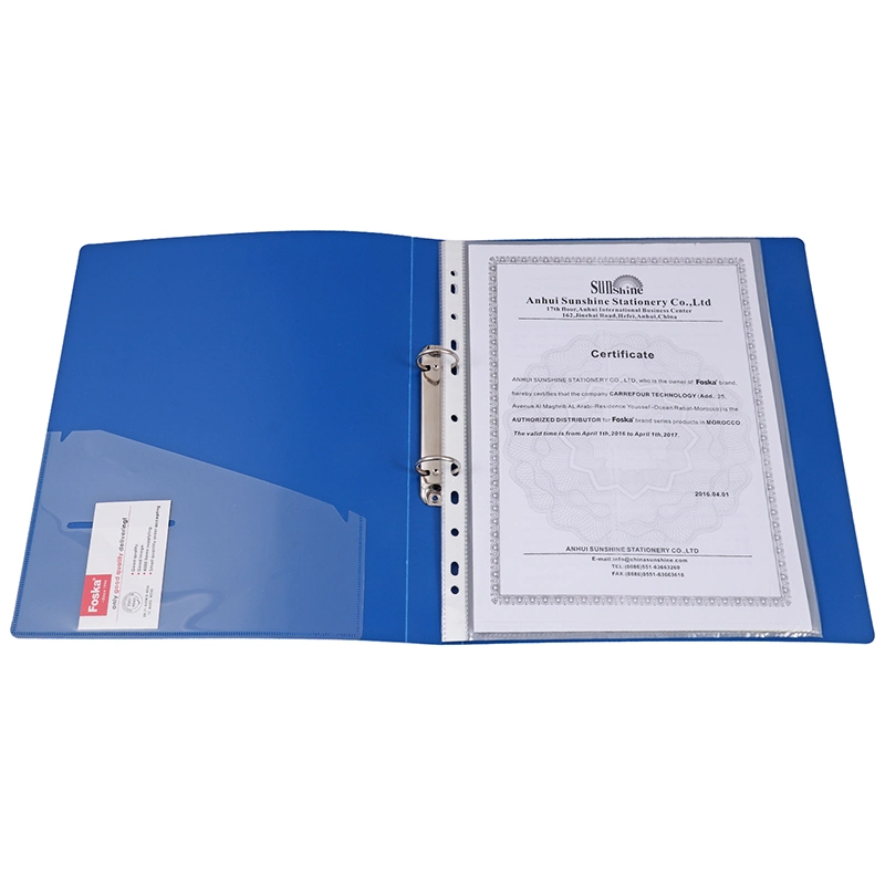 High quality/High cost performance  A4 Plastic Ring Binder Lever Arch File