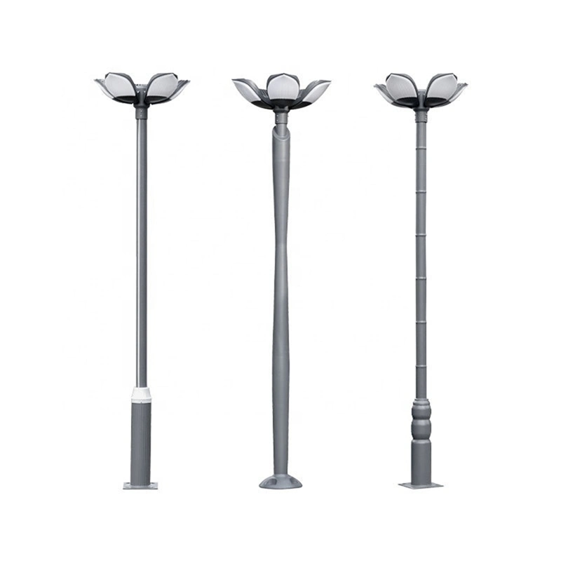 3م براءة اختراع لوتس ألومنيوم ديكور Cast Iron Garden Light مع القطب