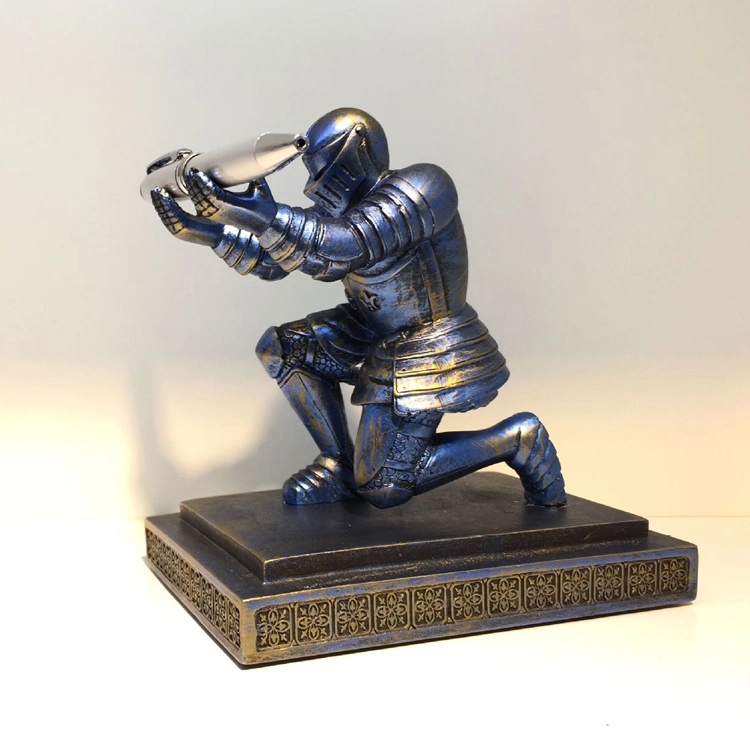 Figurine en résine ornement de soldat Home Decor Porte-crayon en résine avec un stylo pour les hommes Don