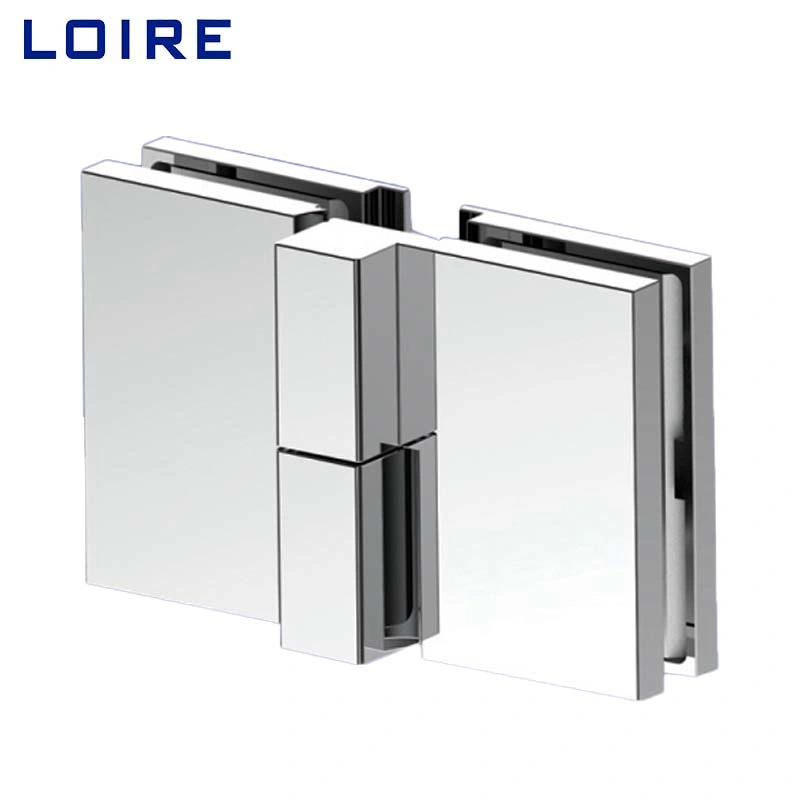 Solid Brass Stainless Steel Showr Glass Door Clamps Lift Shower Hinges Shower Cabin Accessories Glass to Glass for Frameless Shower Door