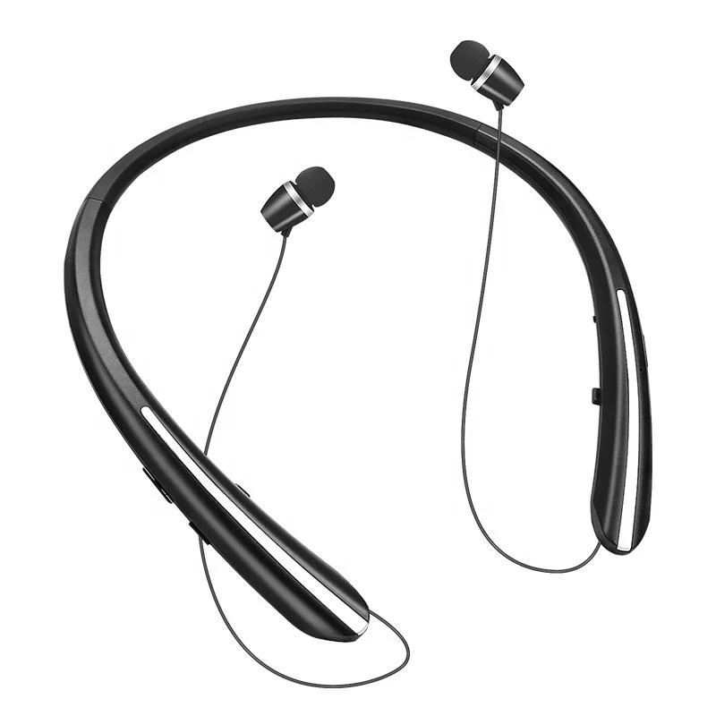 Retractable Neckband Wireless 5.0 Bluetooths Earphones Stereo Wireless Headphones