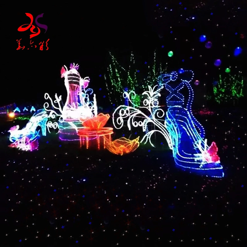 Flowers Shape 3D LED Christmas Festival Motif Lights