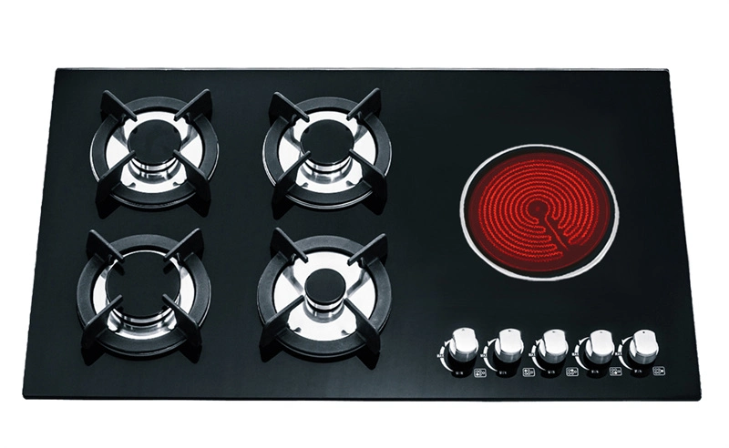 Ceramic + Gas Hob South Africa Market Gas with Electric Stove for Kitchen Appliance