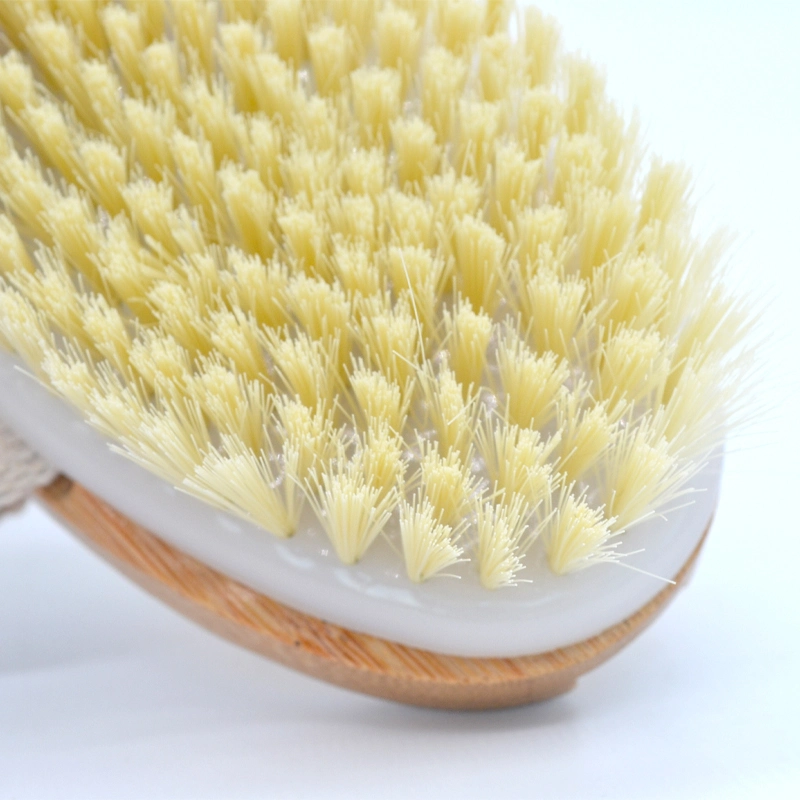 Brosse de bain pour peau sèche de marque privée brosse en bambou naturel pour Brosse pour le corps exfoliante cellulite