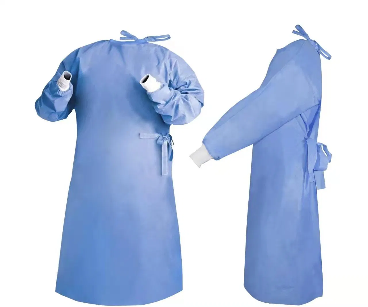 Premium Quality SMS Non-Woven Isolation Fold Sterile Surgical Gown Disposable Theatre Gowns SMS Hospital Medical Cover Gowns