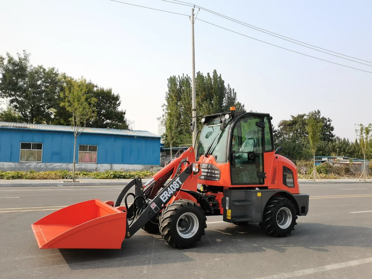 New Arrive Everun ER408T 0.8ton Gear Box Shovel Compact Bucket Mini Wheel Loader