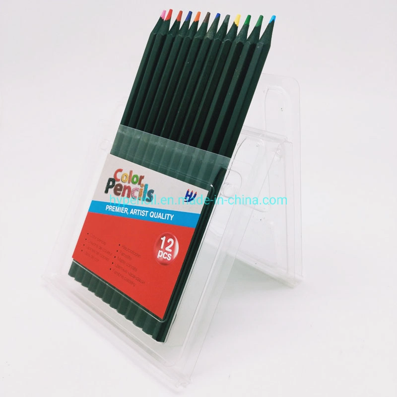 Black Wood Coloured Pencil 12 Premium Color Pencils