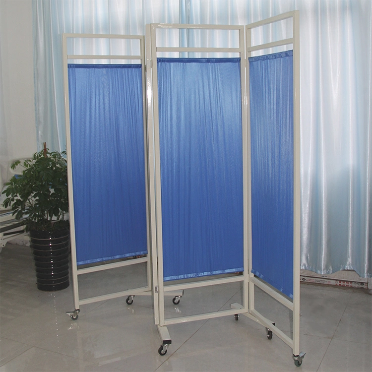 CE and ISO Hospital Bed Screen/Ward Folding Curtain 4 Folding Screen