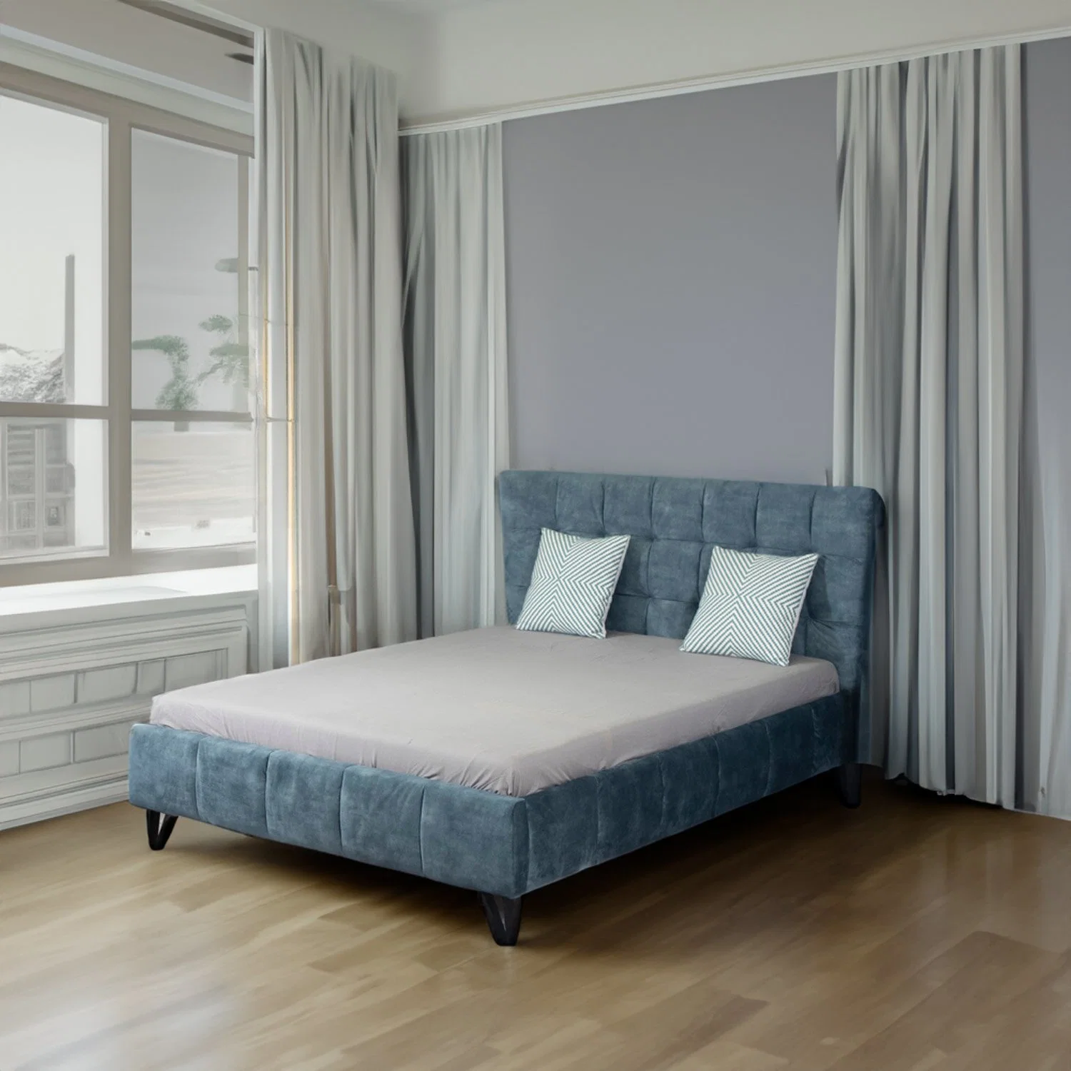 Huayang OEM personalizar dormitorio matrimonial Home Salón cama de lujo muebles modernos.