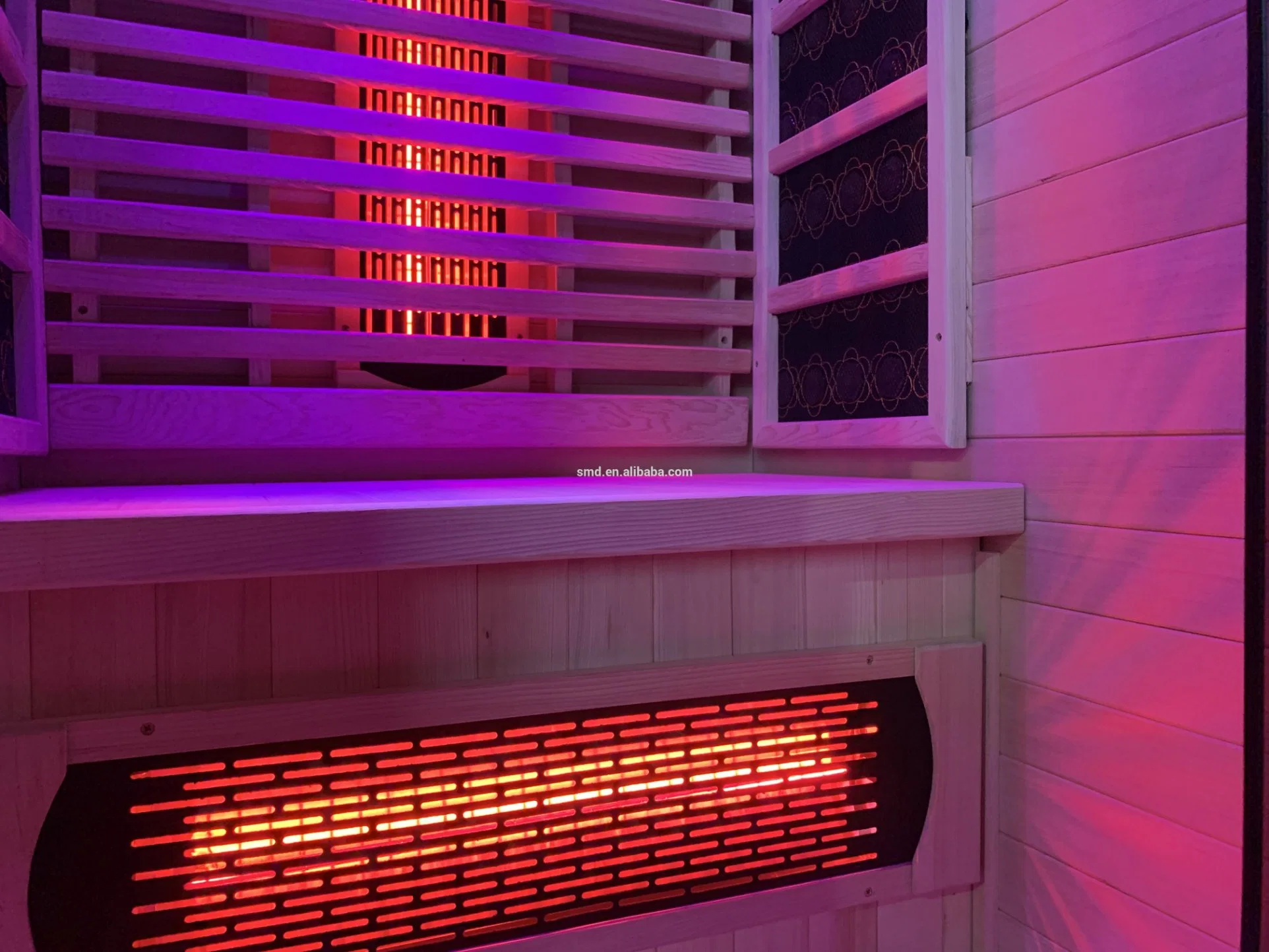 1 People Hemlock Wood Dry Steam Sauna Rooms High quality/High cost performance  Far Infrared Sauna