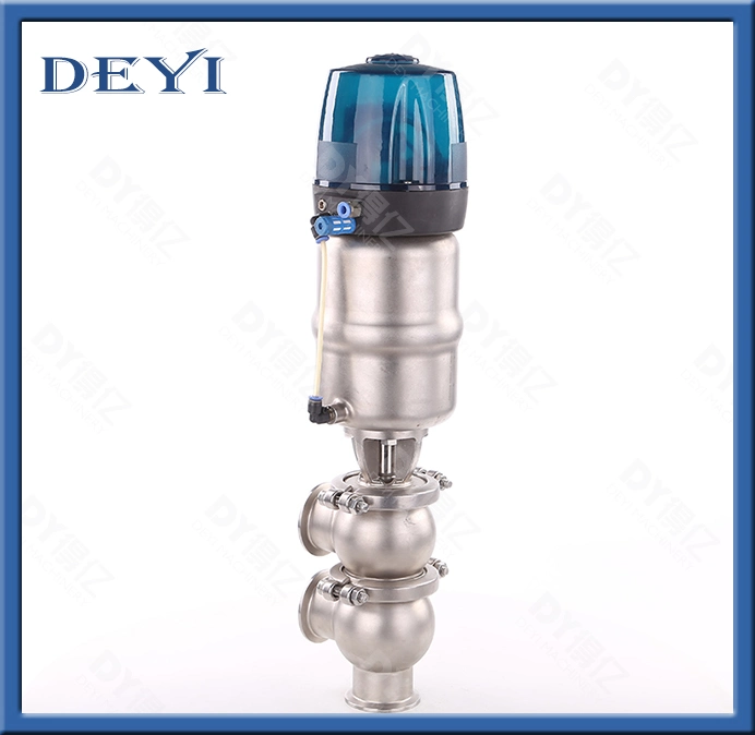 SS316L Stainless Steel Pneumatic Ll Type Reversing Valve with Control