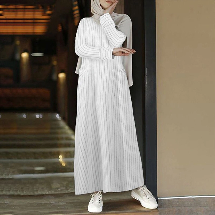 Women Dress Muslim Robe Abaya Dresses Open Modest Dubai Robes Winter Front Muslim Abayas Islamic Clothes