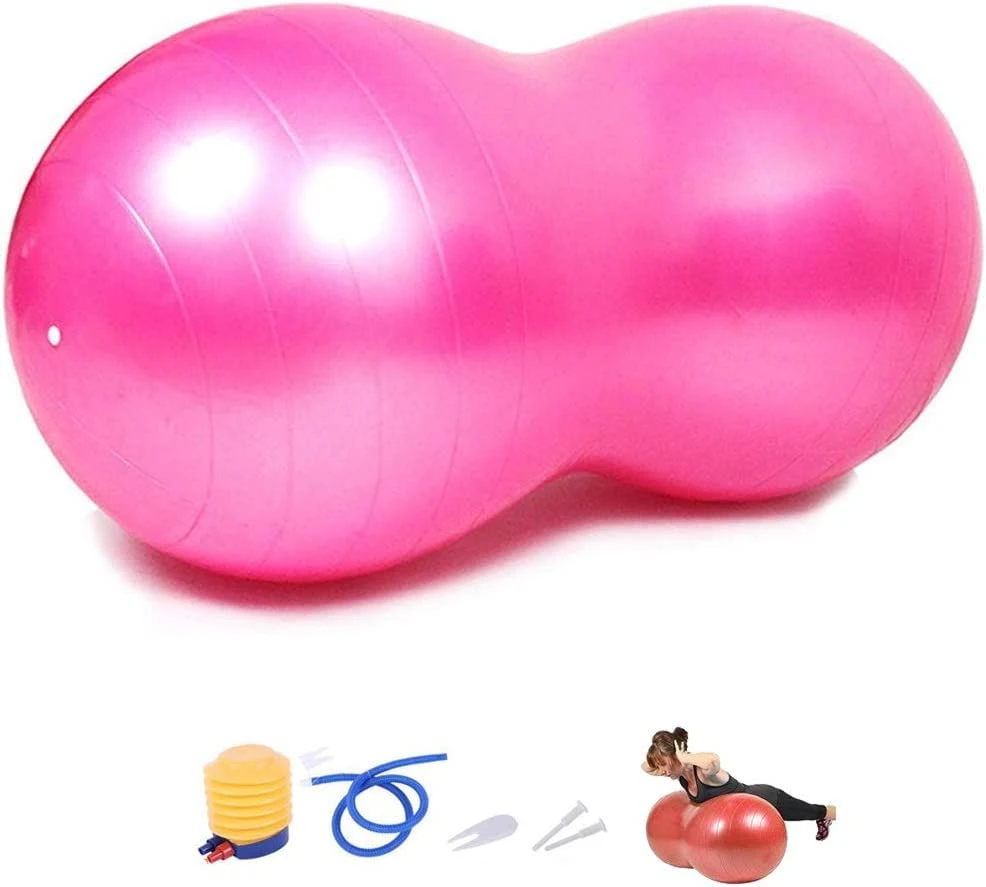 Amazon Hotselling Gym Fitness Shaped Peanut Stretch Back Yoga Balance Ball