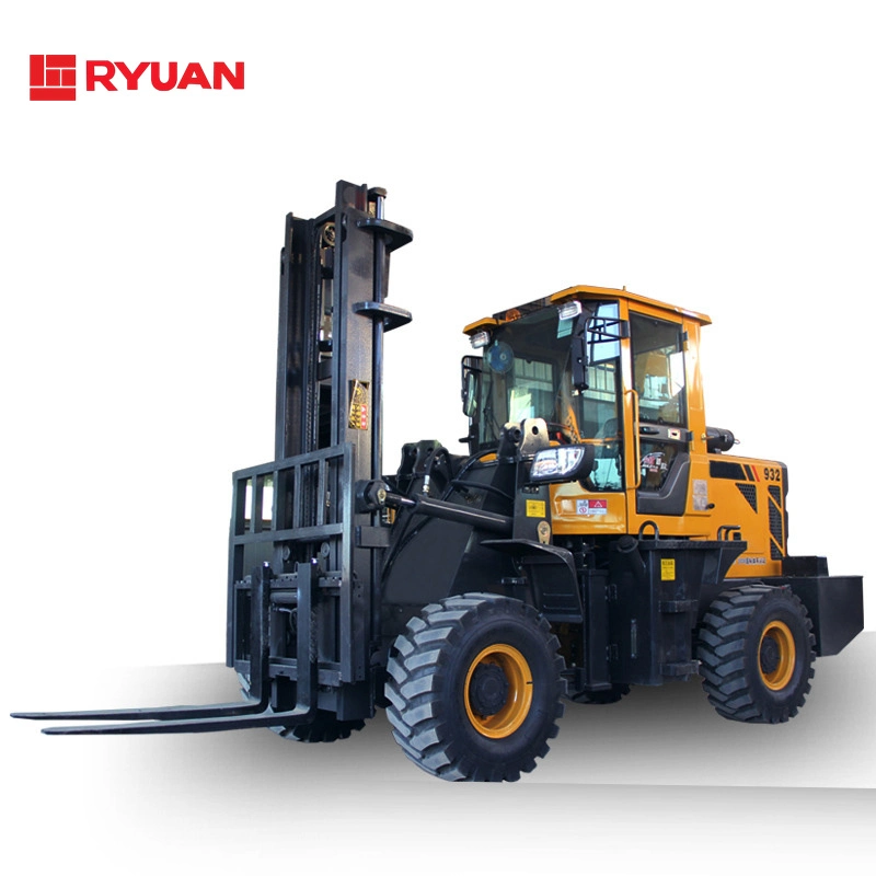 4 -Ton off Road Forklift Logistics Pier Agricultural Four -Wheel Drive Small Forklift Can Be Installed with a Level 3 Dragon Door Frame High Forklift